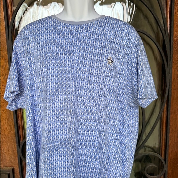Penguin tshirt size XXL Original Penguin Geometric T-Shirts for Men blue - Picture 4 of 10